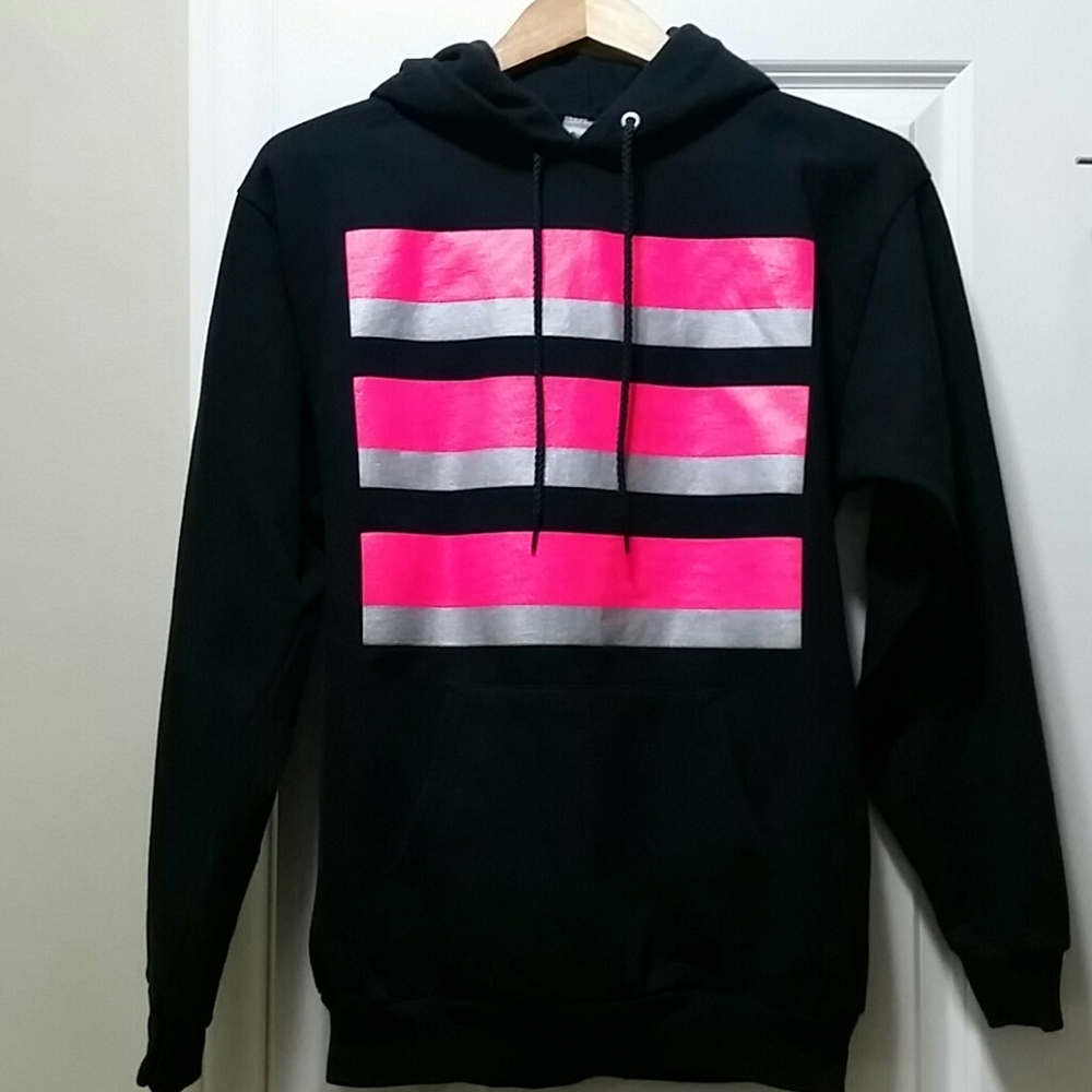 Port and Co black l/s reflective sweatshirt